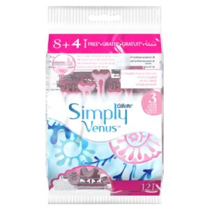 Gillette Simply Venus 3 Blade 8+4, 12 Pcs