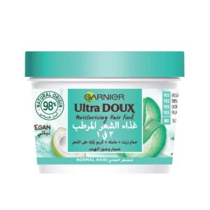 Garnier, Ultra Doux, Hair Food Cream, 3 In 1, With Aloe Vera And Coconut, For Normal Hair - 390 Ml
