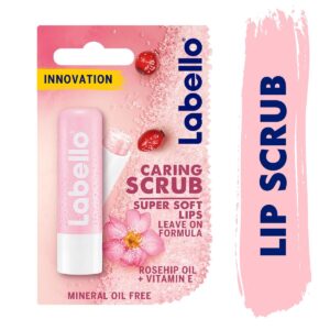 Labello, Lip Balm, Caring Scrub, With Rosehip Oil - 4.8 Gm