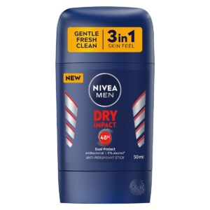 Nivea, Deodorant Stick, Dry Impact 3 In 1, for Men - 50 Ml