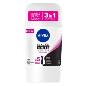 Nivea, Deodorant Stick, Black & White 3 In 1, for Women - 50 Ml