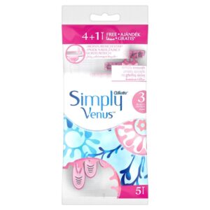 Gillette Simply Venus 3 Blade 4+1, 5 Pcs