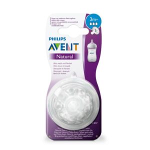 Philips Avent Natural Nipple 3+ Month - 2 Pcs
