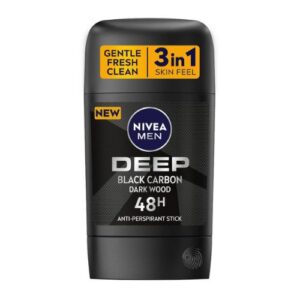 Nivea Deo Stick Deep Black Carbon Dark Wood 50 Ml