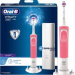 Oral-B Oral B Vitality 200 Electric Rechargeable Toothbrush, With Travel Case, Pink