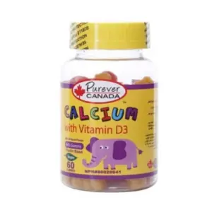 Purever Canada Calcium With Vitamin D3 Pectin Base 60 Gummies