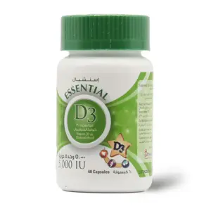 Essential Vitamin D3 5000 IU 60 Capsules