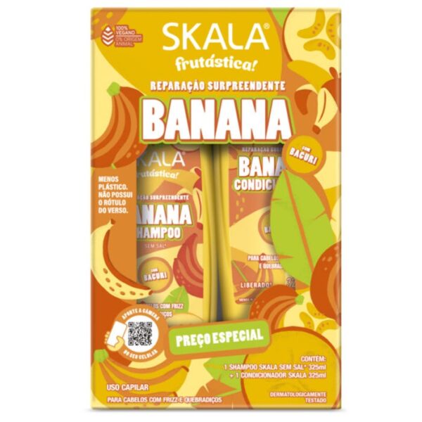 Scala Banana Shampoo and Conditioner Set for Curly Hair - 325ml