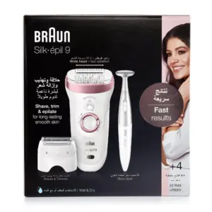 Braun Silk-épil 9 Hair Removal Epilator with 4 Attachments – SES 9-890