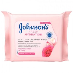 جونسون مناديل مزيل مكياج بماء الورد 25 منديل
