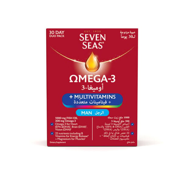 Seven Seas Omega 3 Plus Multivitamins for Men 30 Gelatin Capsules