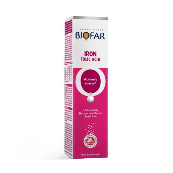 Biofar Effervescent Iron & Folic Women's energy - 20 Tabs