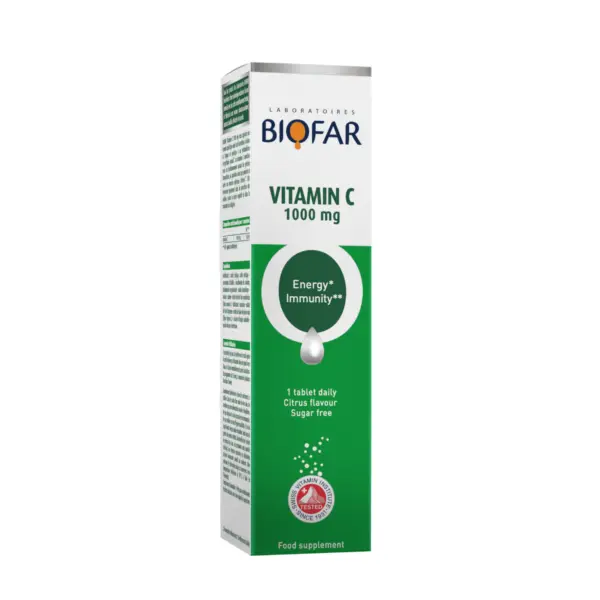 Biofar Effervescent Vitamin C 1000 Mg - 20 Tablets