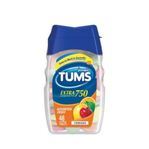 Tums Extra Strength 750mg 48 Chewable Tablets