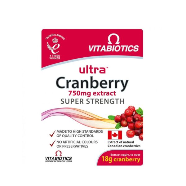 Vitabiotice Ultra Cranberry 750 Mg 30 Tablets
