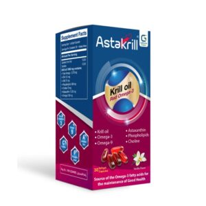 Astakrill , krill oil and Red omega-3 - 30 Softgel Capsules